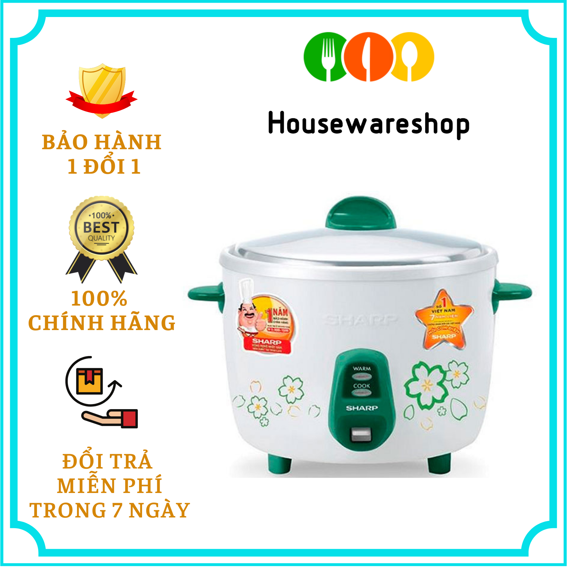 Nồi cơm điện nắp rời Sharp 1.8 lít