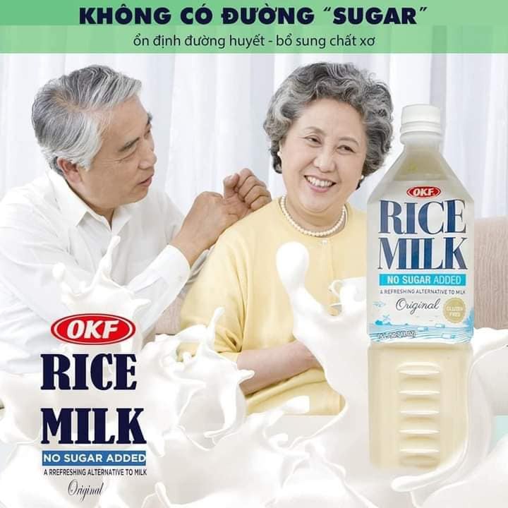 Sữa gạo - nước gạo không đường hàn quốc hiệu okf - 1.5l tốt cho tim mạch
