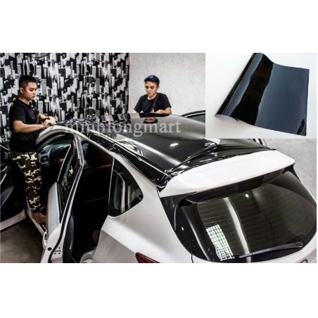 Cuộn tấm decal ĐEN BÓNG dán nóc ô tô, decan đen bóng dán trang trí ô tô xe máy, điện thoại