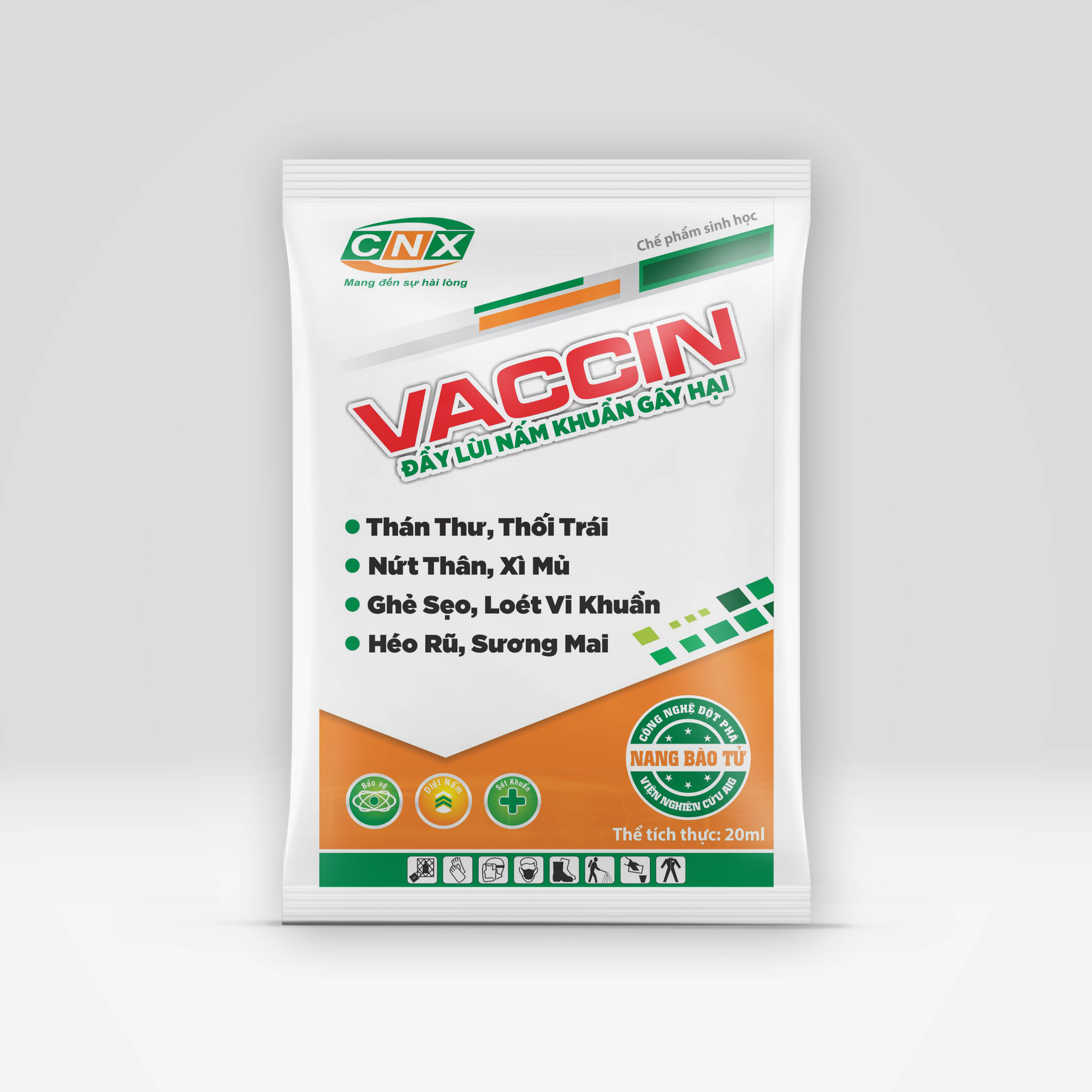Chế phẩm sinh học VACCIN chuyên cho thán thư, thối nhũn, thối trái, thối thân, xì mủ 20ml