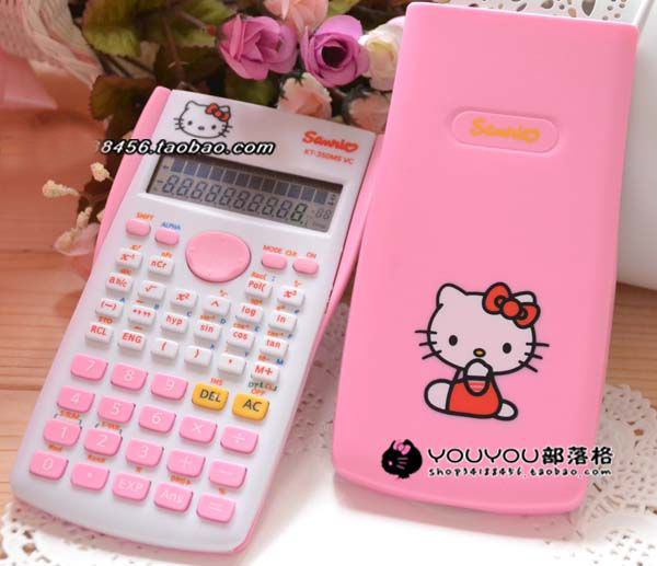 [HCM]MÁY TÍNH KITTY BỎ TÚI - MÁY TÍNH THÔNG MINH GIẢI ĐƯỢC HỆ PHƯƠNG TRÌNH CHO HỌC SINH SINH VIÊN HÌNH DOREMON  MÈO KITTY FX-350 [ SẴN PIN ]