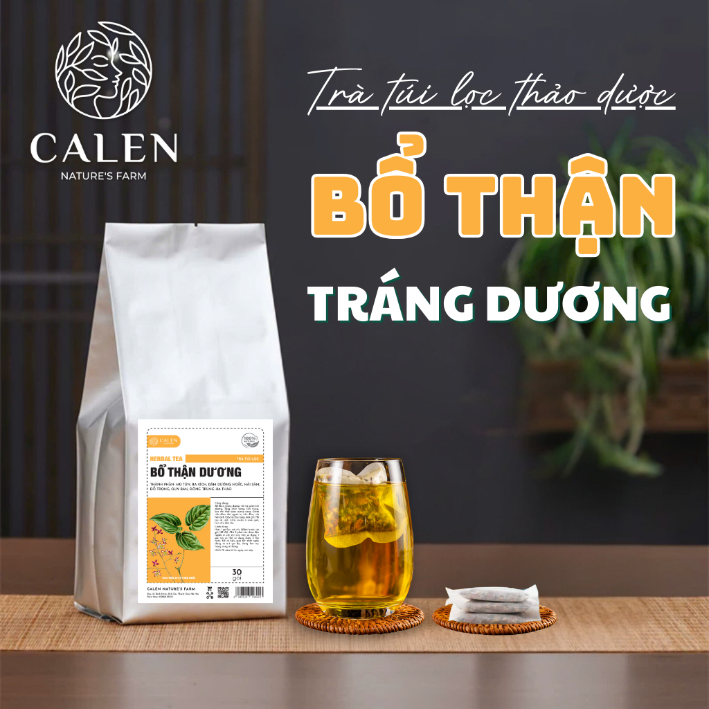 Trà bổ thận dương  Calen Natures Farm tăng cường sinh lý nam chống rối loạn cương dương dứt điểm xuất tinh sớm bịch 30 gói lọc