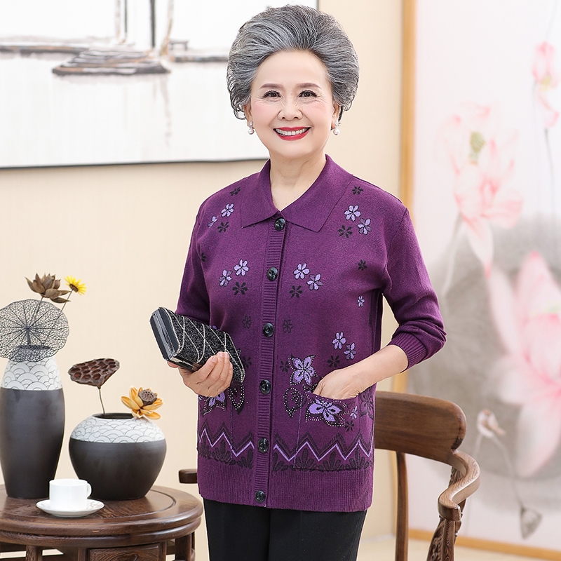 Áo len trung niên cho bà- áo khoác len trung niên kiểu dáng hàn quốc