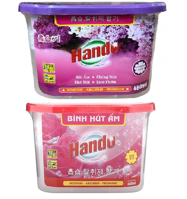 Bộ 2 bình hút ẩm chống ẩm mốc hando 450ml bho44