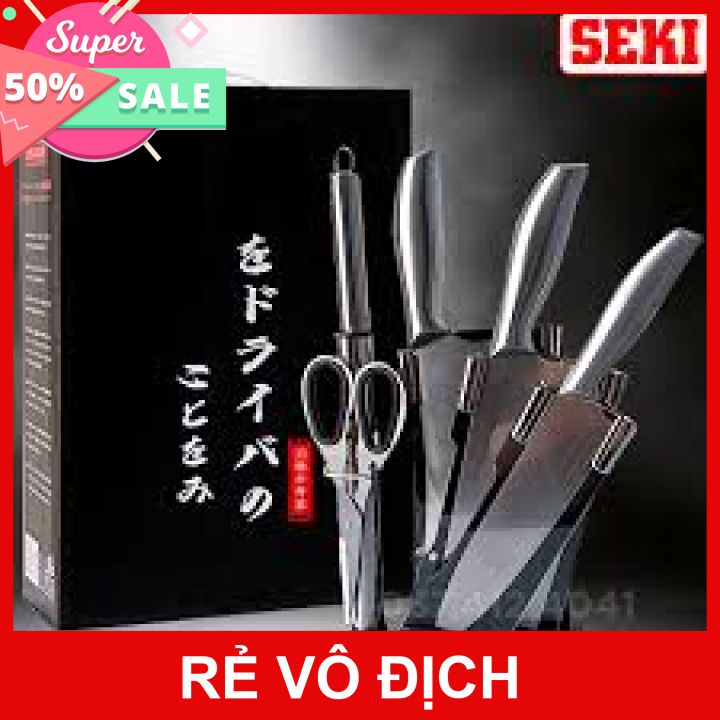 | Hàng Cao Cấp | Bộ Dao 6 Món Nhật Bản, Bộ Dao Làm Bếp Cao Cấp, Bộ Dao 6 Món Đa Năng, Bộ Dao Nhật Chất Lượng – Bền Đẹp, Chắc Chắn, Không Gỉ, An Toàn Cho Sức Khỏe, Cực Kỳ Sắc Bén, Tặng Kèm Giá Để Dao.