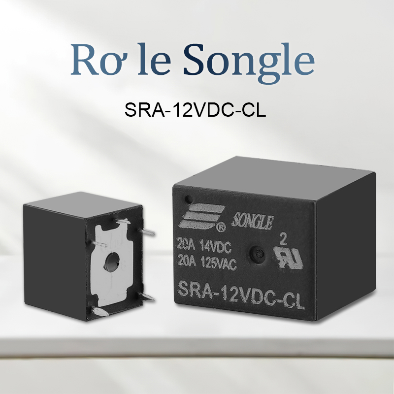 Rơ le 5 chân 12v songle sra-12vdc-cl 12v 20a