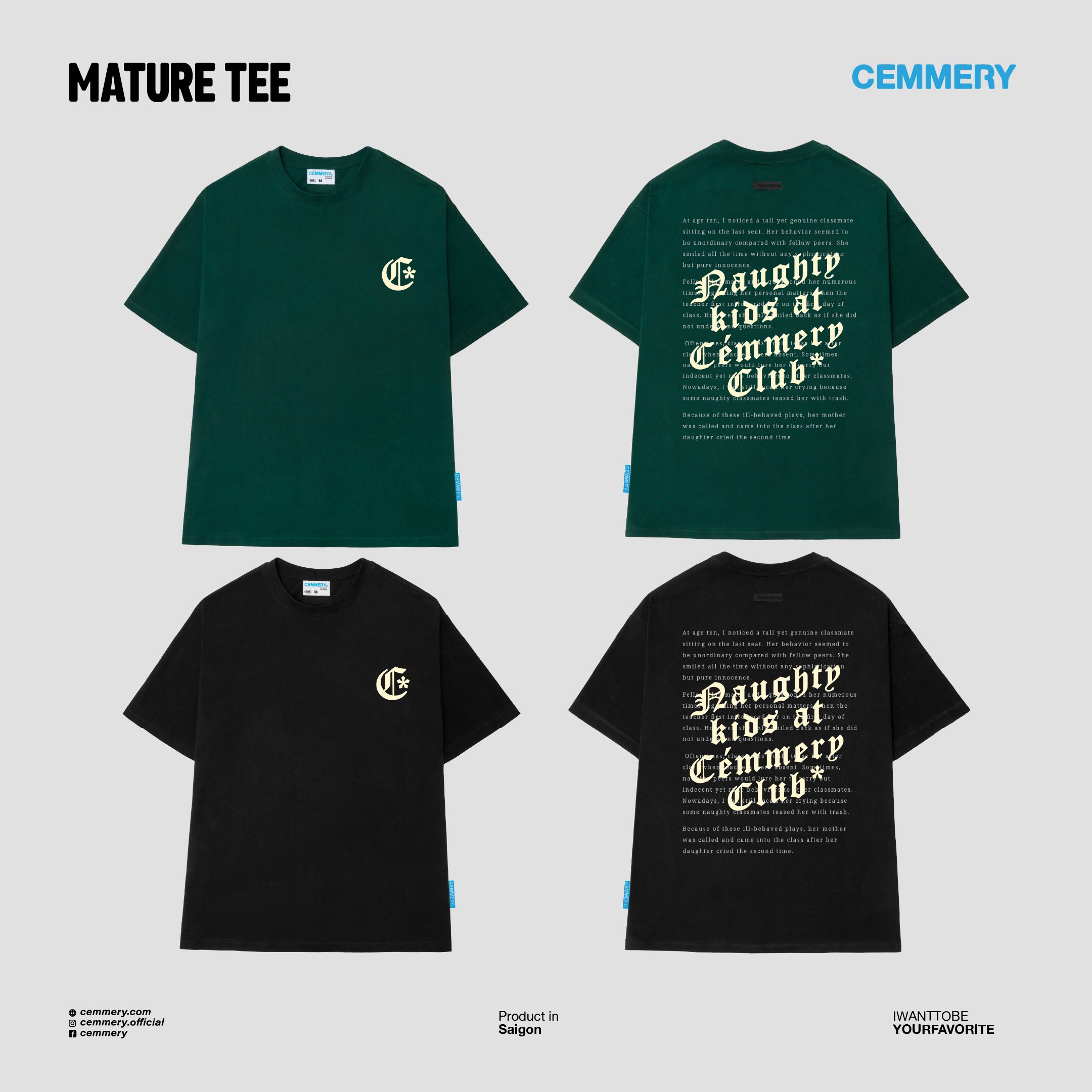 Áo thun localbrand cemmery "mature tee" # 2 color