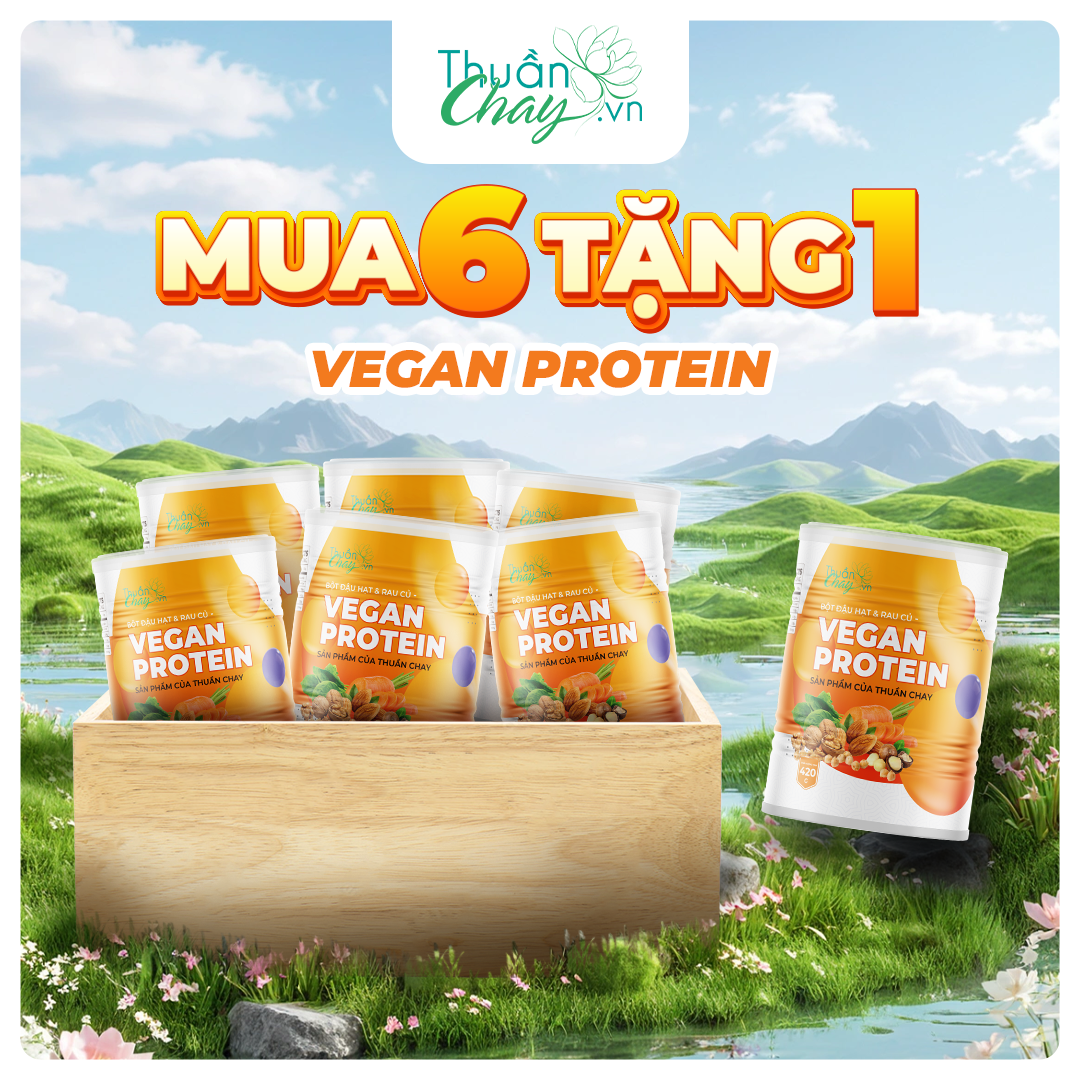 [COMBO 6 TẶNG 1] BỘT ĐẬU HẠT & RAU CỦ VEGAN PROTEIN - 420g