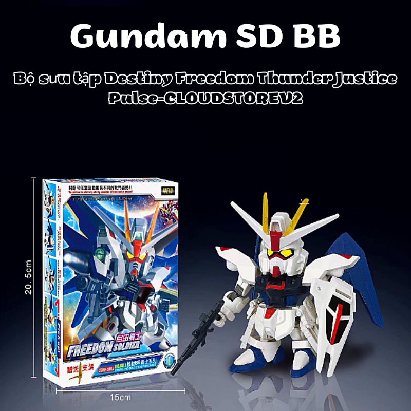 Mô hình lắp ráp bằng nhựa Gundam giá rẻ SD BB bộ sưu tập Destiny Freedom