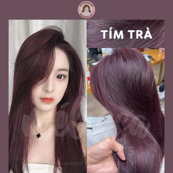 Thuốc nhuộm tóc tím trà nhuộm tại nhà