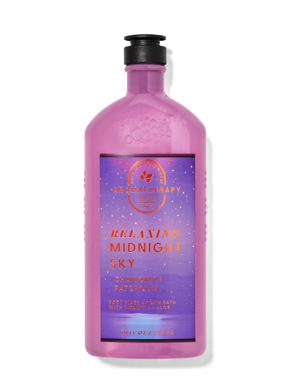 Sữa tắm thư giãn bath and body works aromatherapy relaxing midnight sky chamomile patchouli 295ml.