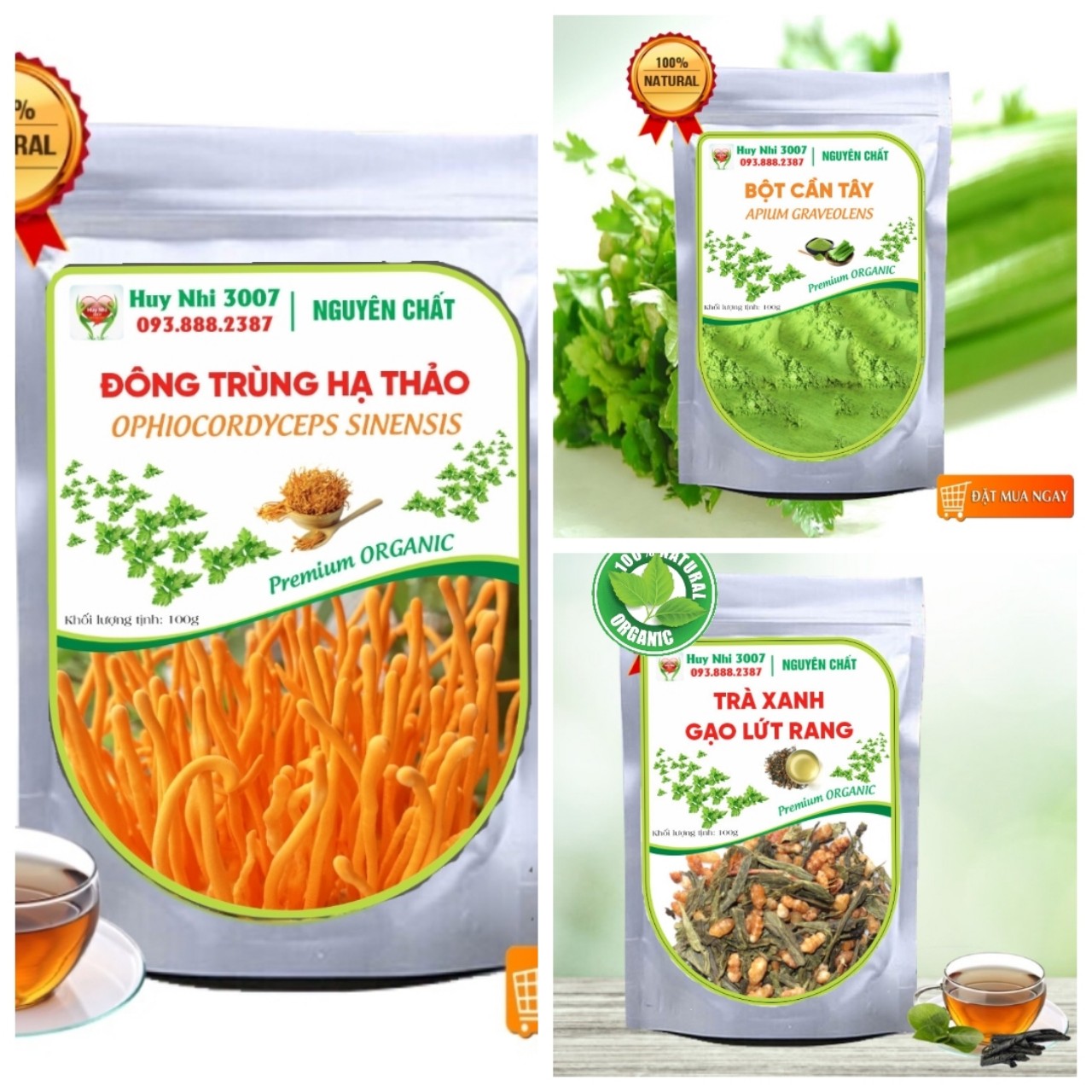 Đông trùng hạ thảo sấy khô 100g - huy nhi 3007
