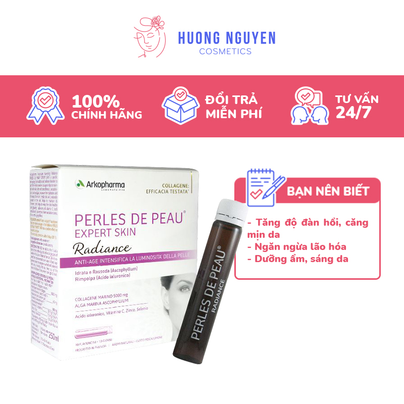 Nước Uống Đẹp Da Arkopharma Perles De Peau Radiance 10 Ống