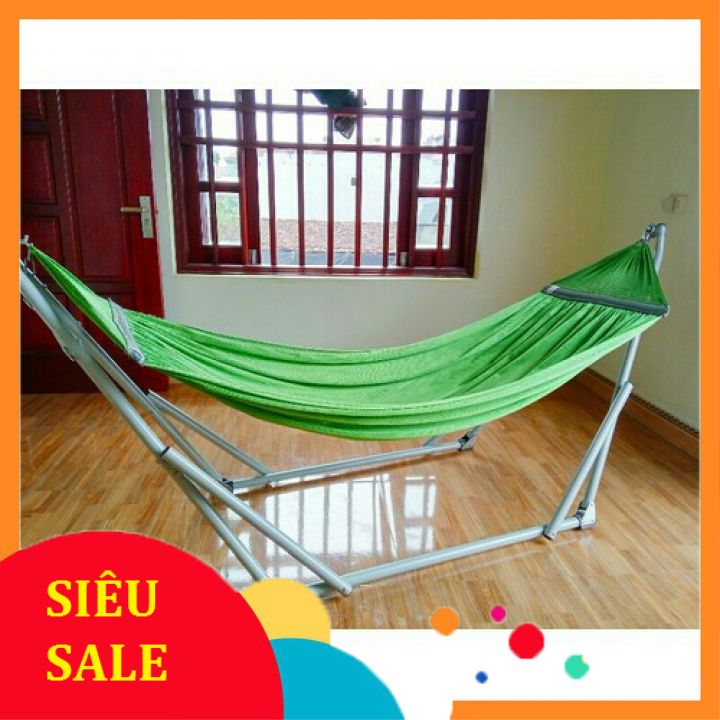 Bộ Võng Xếp Cỡ Đại Khung Sơn Tĩnh Điện Trắng (trọn bộ khung+ lưới võng)