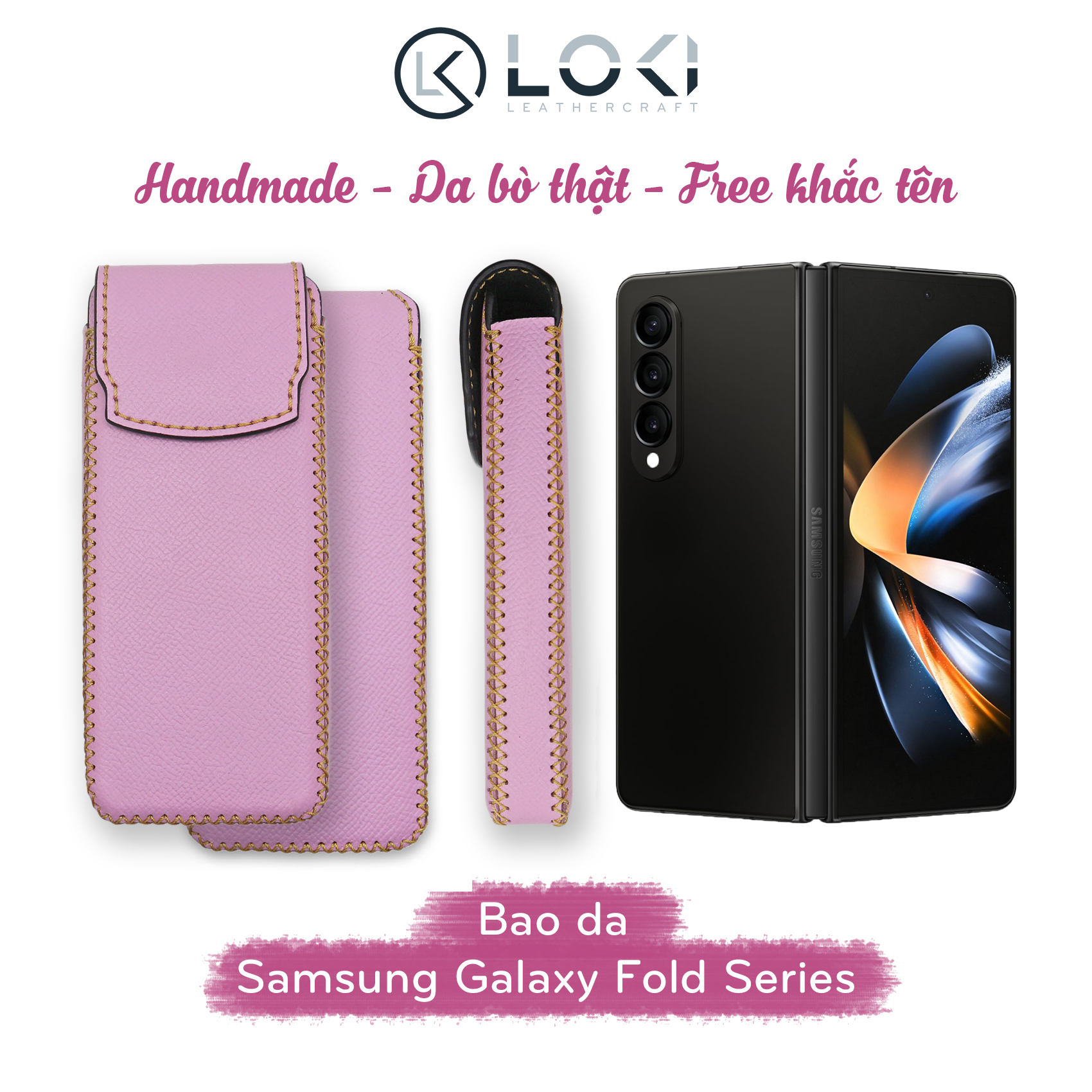 Bao da samsung galaxy fold 3 | 4 | 5 | 6 dạng đứng - loki leather