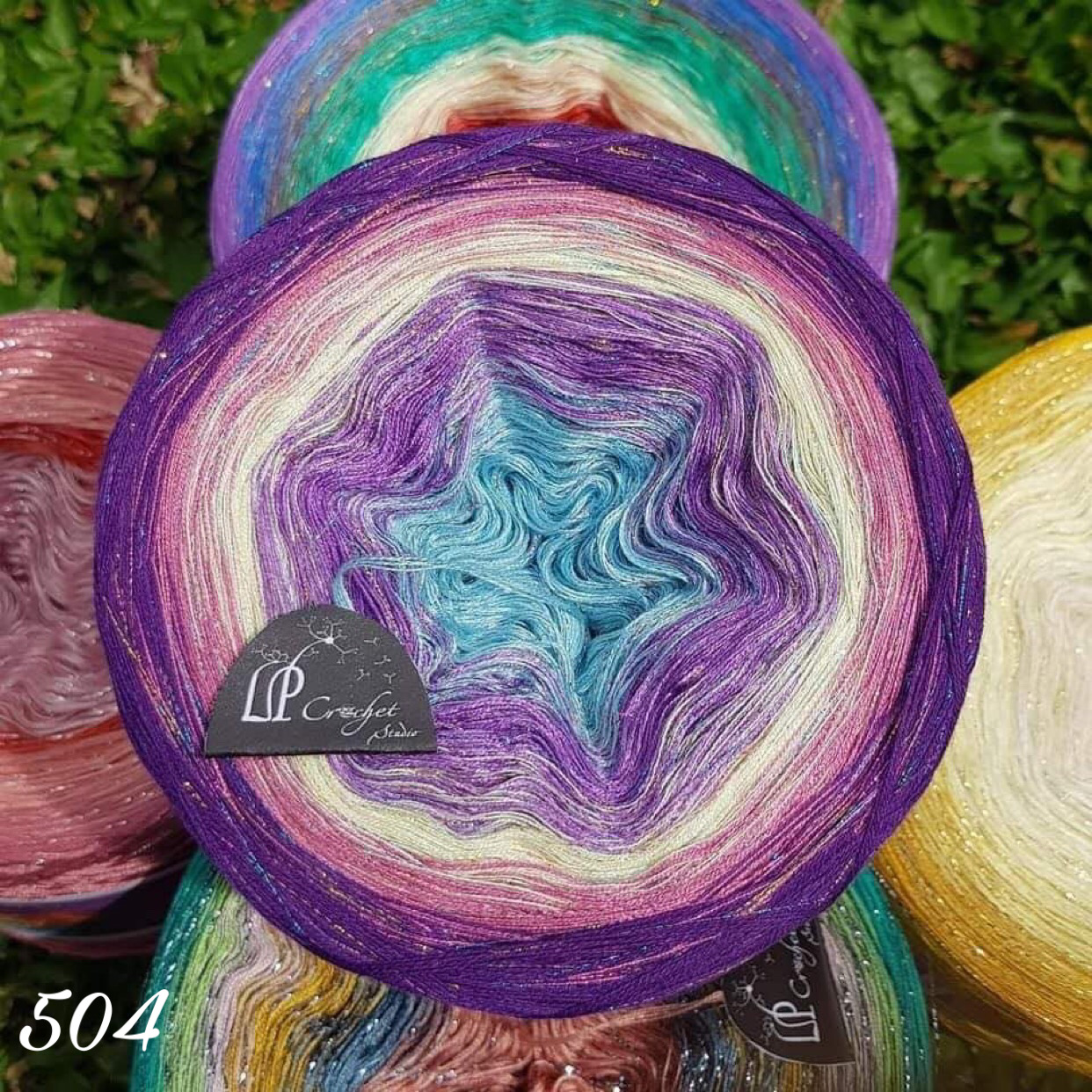 Sợi cầu vồng kim tuyến - Metallic Yarncake