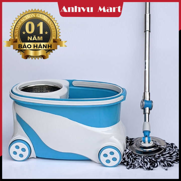 Bộ cây lau nhà khủng long xoay 360 tự vắt thông minh