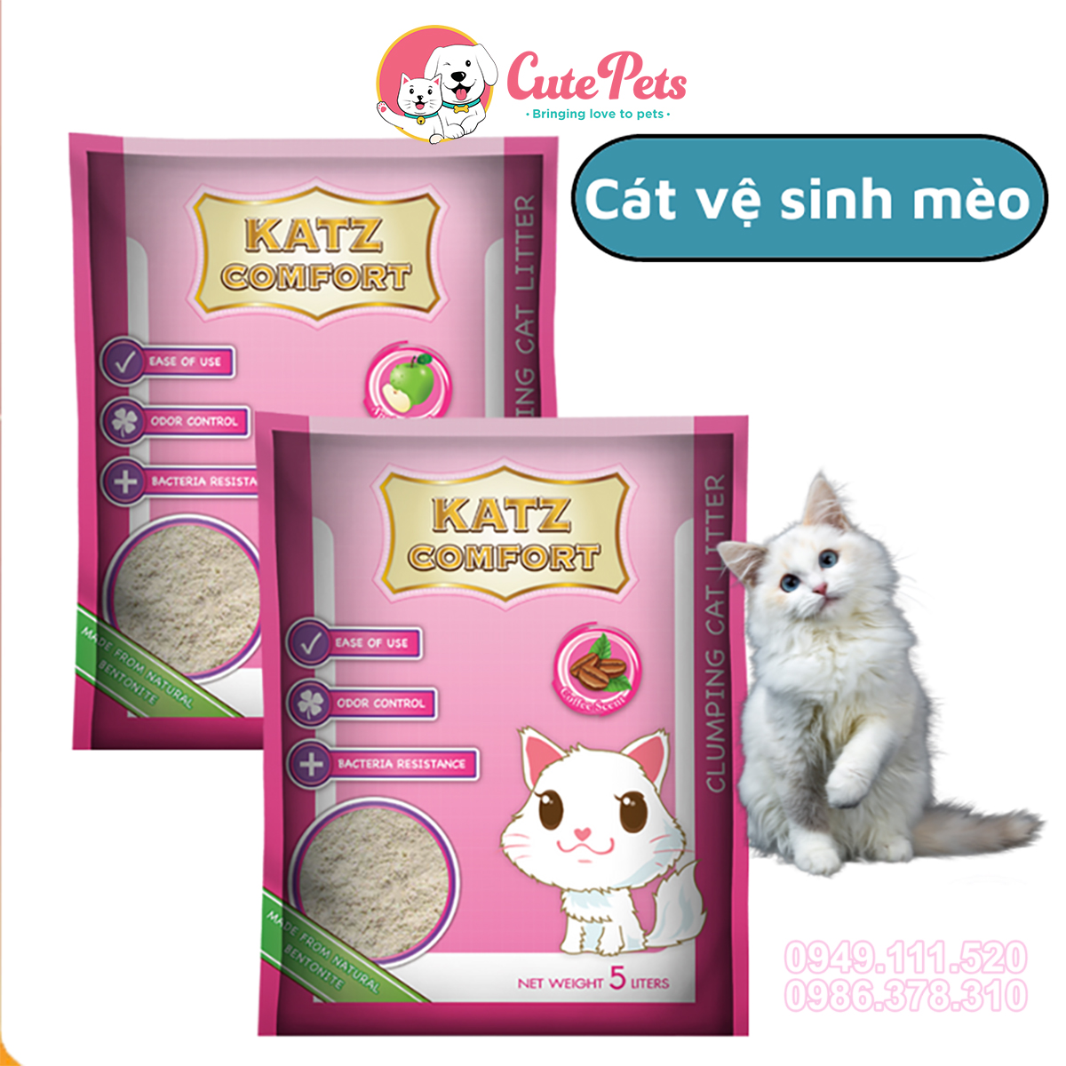 Cát mèo Katz Comfort 10L Cát vệ sinh mèo Thái Lan loại 1 túi