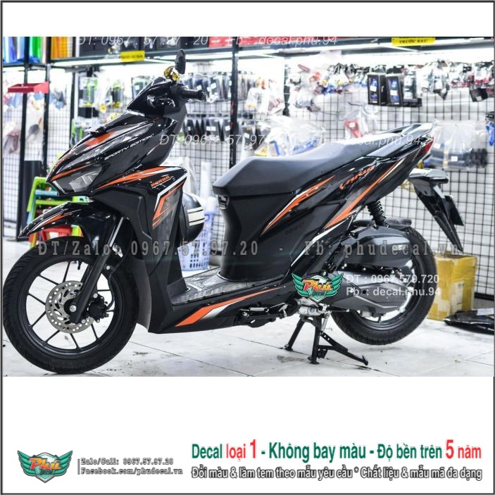 Tem rời Vario Đen chỉ cam mẫu mới Hàng loại 1.