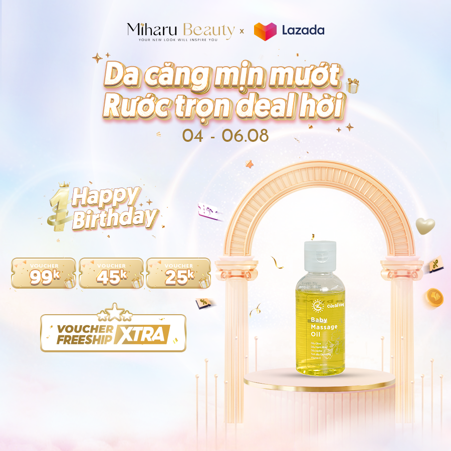 Dầu massage dưỡng ẩm cho bé - Massage Baby Oil 50ml - 200ml