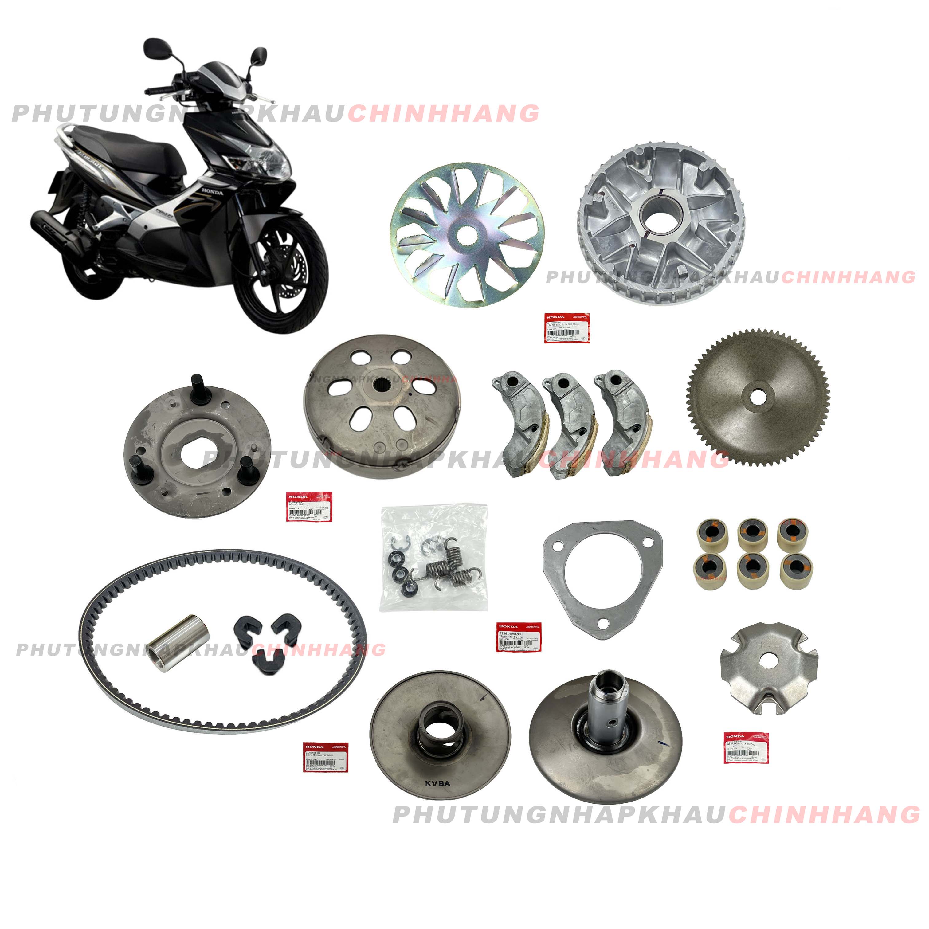 [Retail Item] Genuine Air Blade 110 Fi 2009 2010 Engine Set, Ab 110 Electronic Fuel Injection Clutch Set 2007 2008