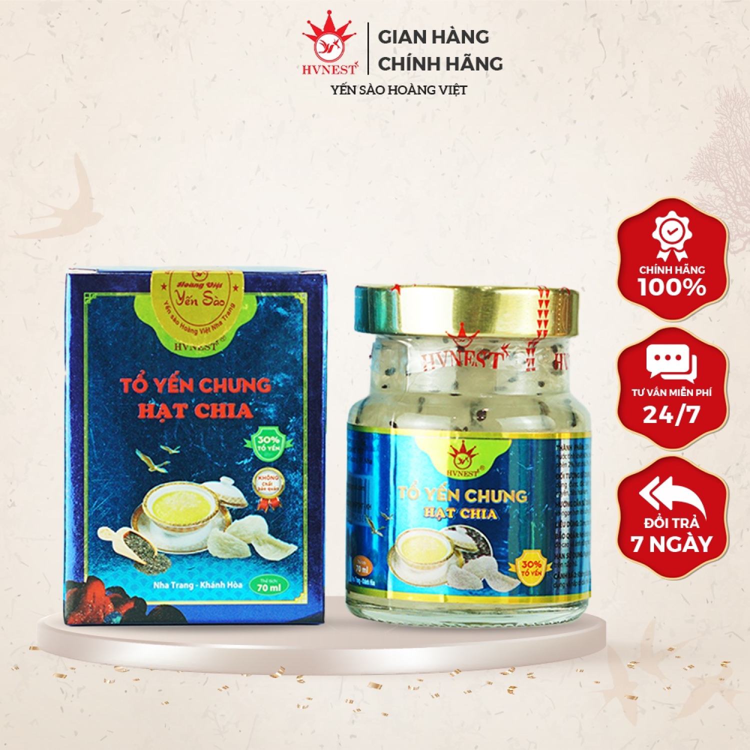 20 hũ yến sào hoàng việt hvnest chia cho bà bầu 30% yến