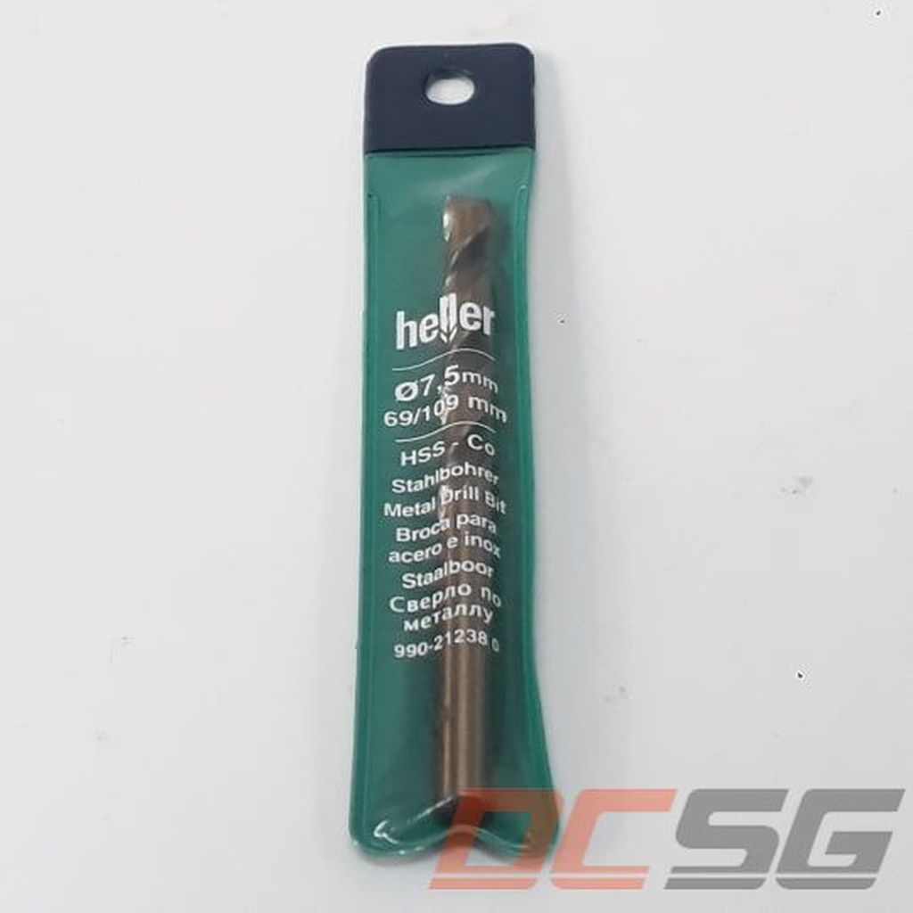 Mũi khoan inox 7.5x109mm heller hss co 212380
