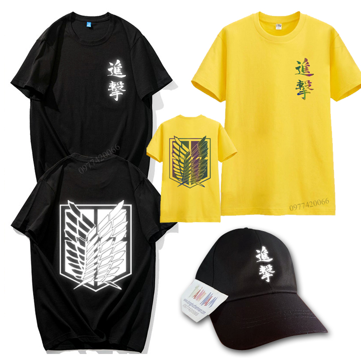 áo ATTACK ON TITAN, áo thun đội trinh sát trong  ATTACK ON TITAN, áo phông anime