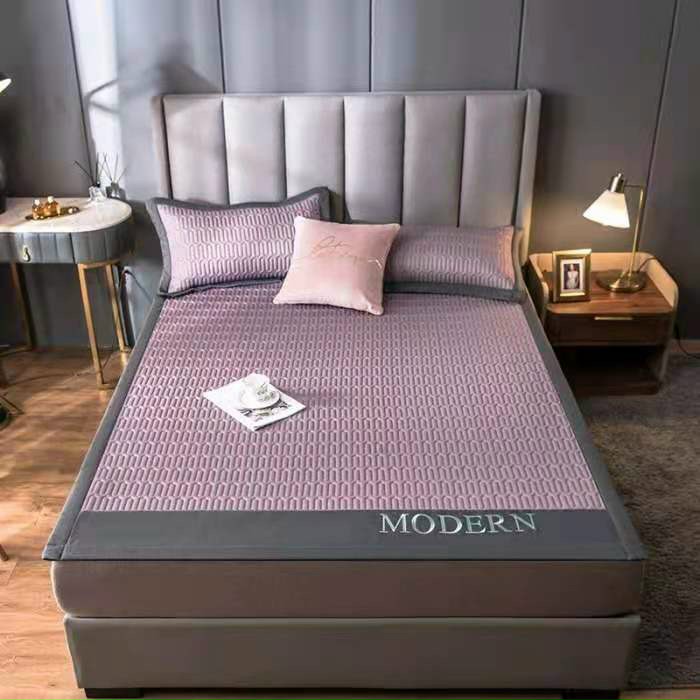 Chiếu điều hòa cao su non 1m8 x 2m  thương hiệu modern  tặng kèm 2 vỏ áo gối
