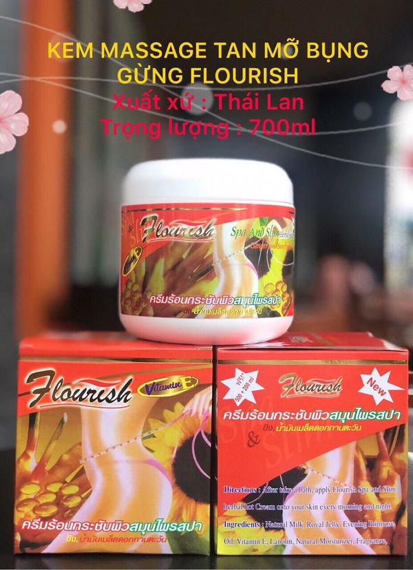 Kem đánh tan mỡ bụng flourish thái lan 500ml