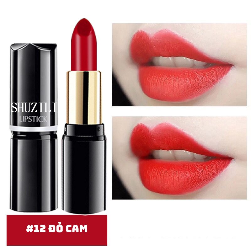 HOÀN TIỀN 15% - Son Thỏi Lì Shuzili Cao Cấp Lên Màu Cực Chuẩn Dưỡng Ẩm Mềm Mịn Môi Chống Thấm Nước