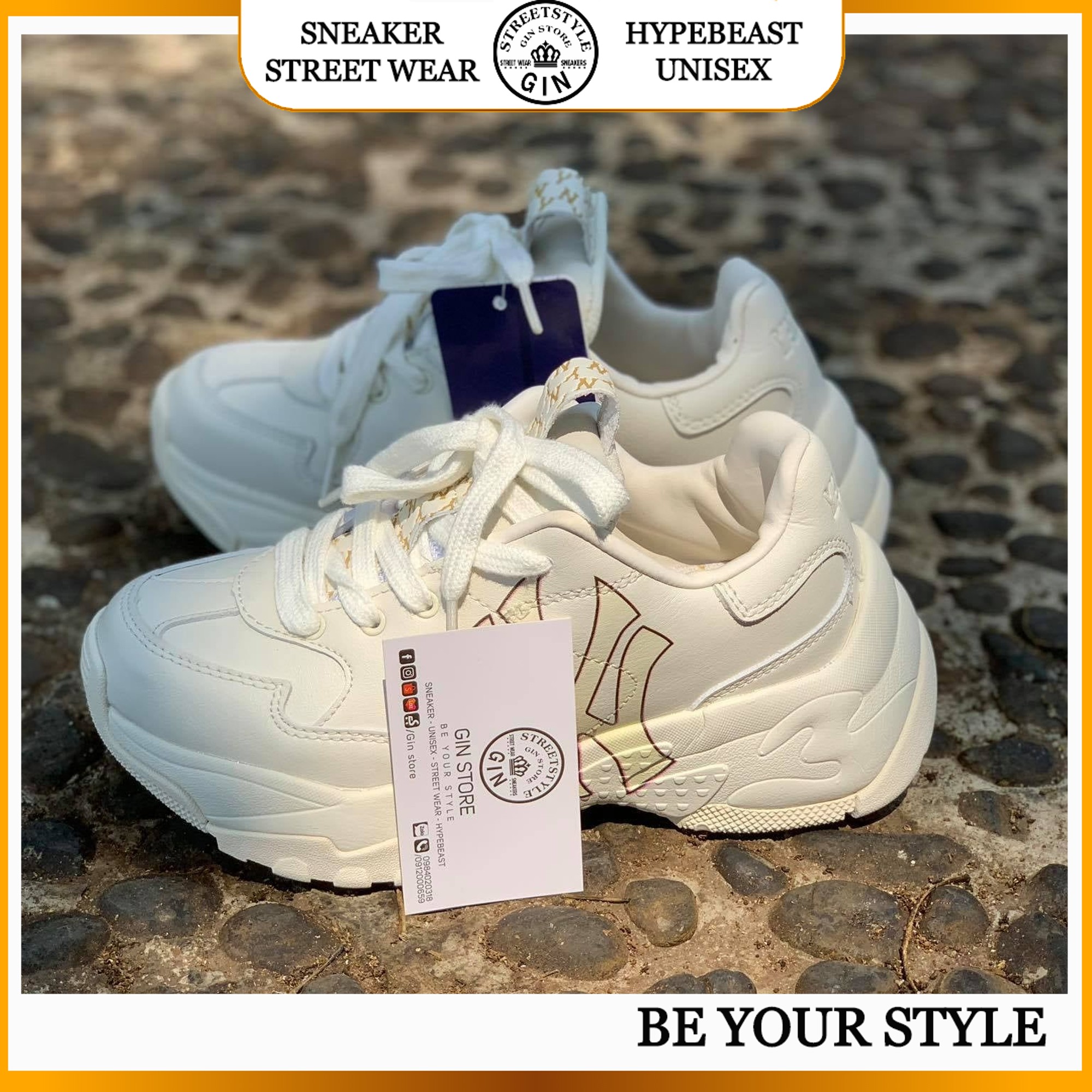 Giày sneaker thể thao MLB NY nam nữ unisex - gin store