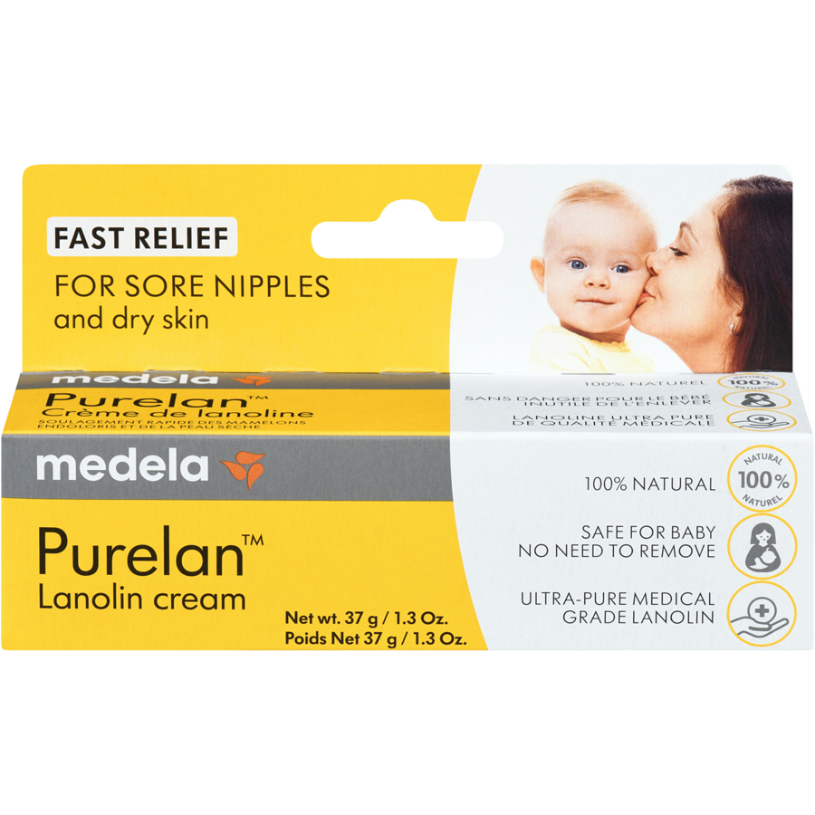 Kem bôi nứt đầu ti, nứt cổ gà, làm mềm da khô Medela Purelan Lanolin Nipple Cream 37g
