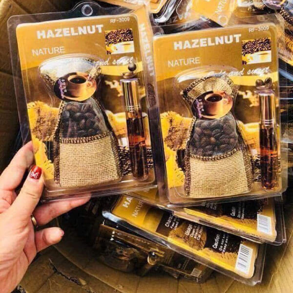 Combo Túi Cafe và Tinh Dầu Cafe Tạo Mùi Hương Cao Cấp Treo Xe Ô Tô