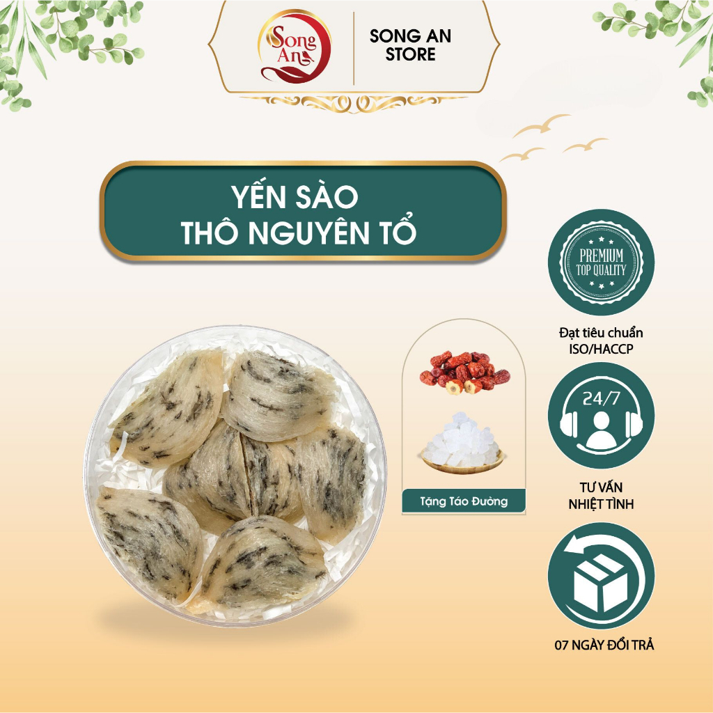 Bạch yến thô SONG AN tổ yến góc già nở nhiều lượng lông vừa dai giòn thơm ngon 7gr/10gr/13gr/30gr/50gr