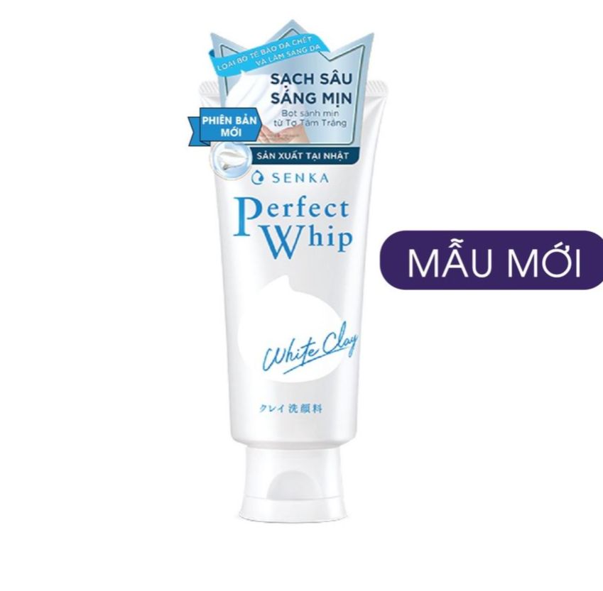 Sữa rửa mặt tạo bọt senka perfect white clay 120g