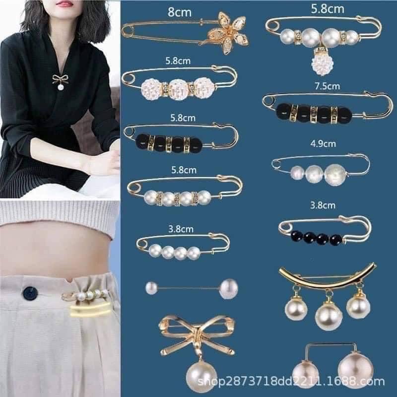 Sét gim cài áo 13 món - 4 món ghim cài quần áo siêu xinh cho nữ