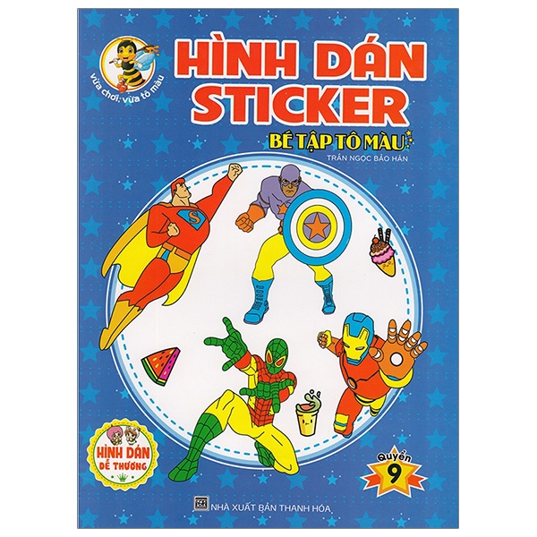 Fahasa - hình dán sticker - bé tập tô màu - quyển 9