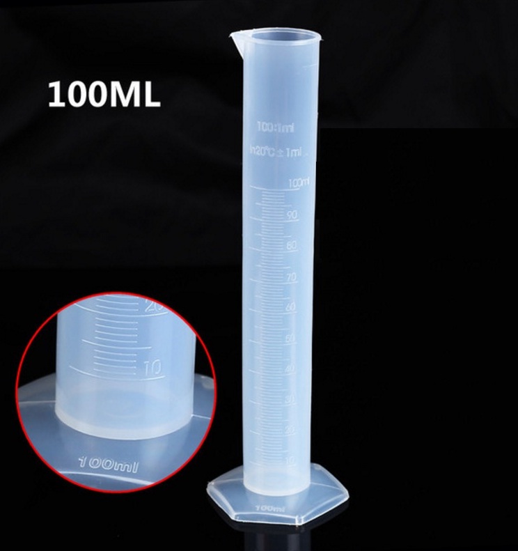 Ống đong nhựa 100ml có chia vạch định mức