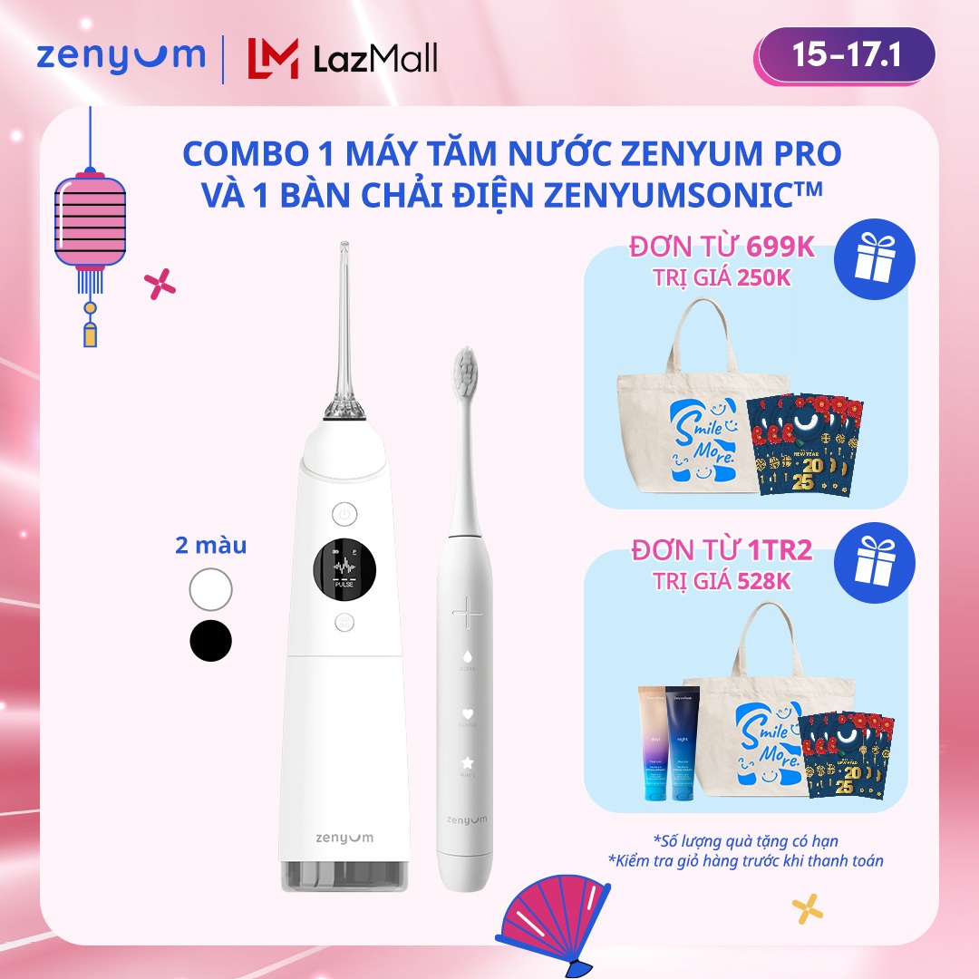 Combo 1 Máy Tăm Nước Zenyum Pro và 1 Bàn Chải Điện Zenyum Sonic