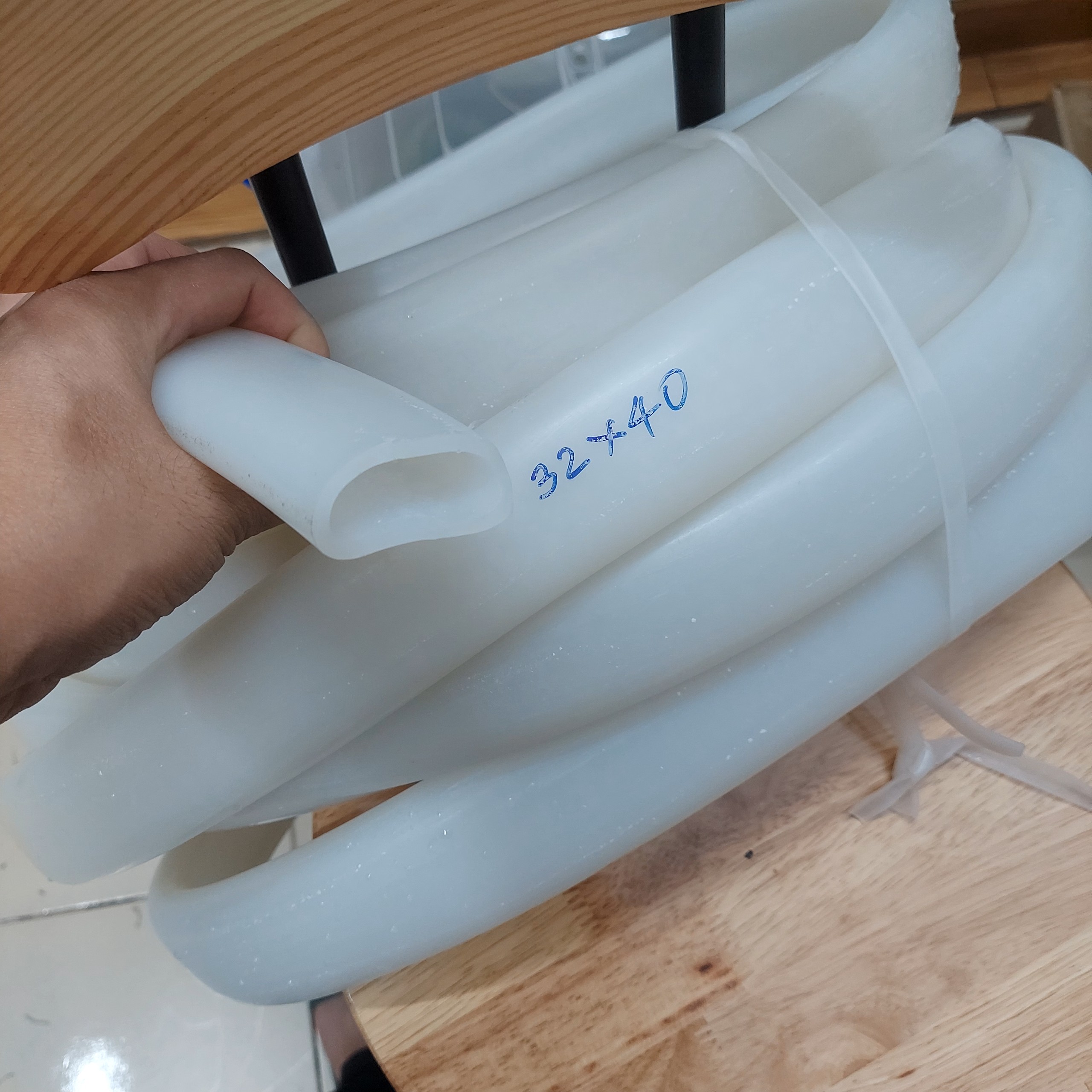 Ống silicon ống silicone phi 32 đường kính 32x40mm 32mmx40mm màu đục