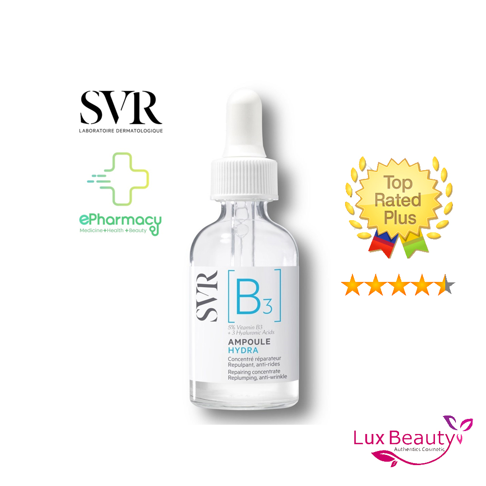SVR B3 Serum [B3] Ampoule Hydra Tinh chất dưỡng ẩm, phục hồi và chống nhăn da 30ml