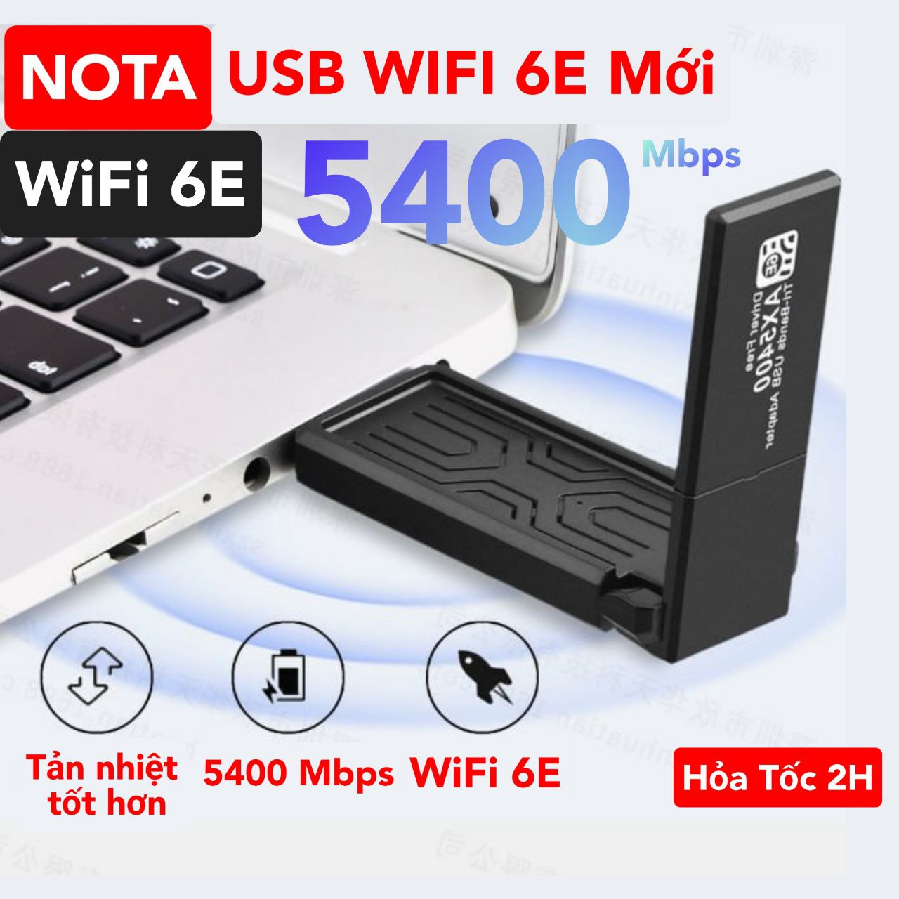 Usb wifi 6 5400mbps usb nota tốc độ cao adapter wifi 6 ax giúp thu sóng wifi 5ghz cho laptop pc máy bàn giúp hút sóng wifi 5g usb wifi 5g