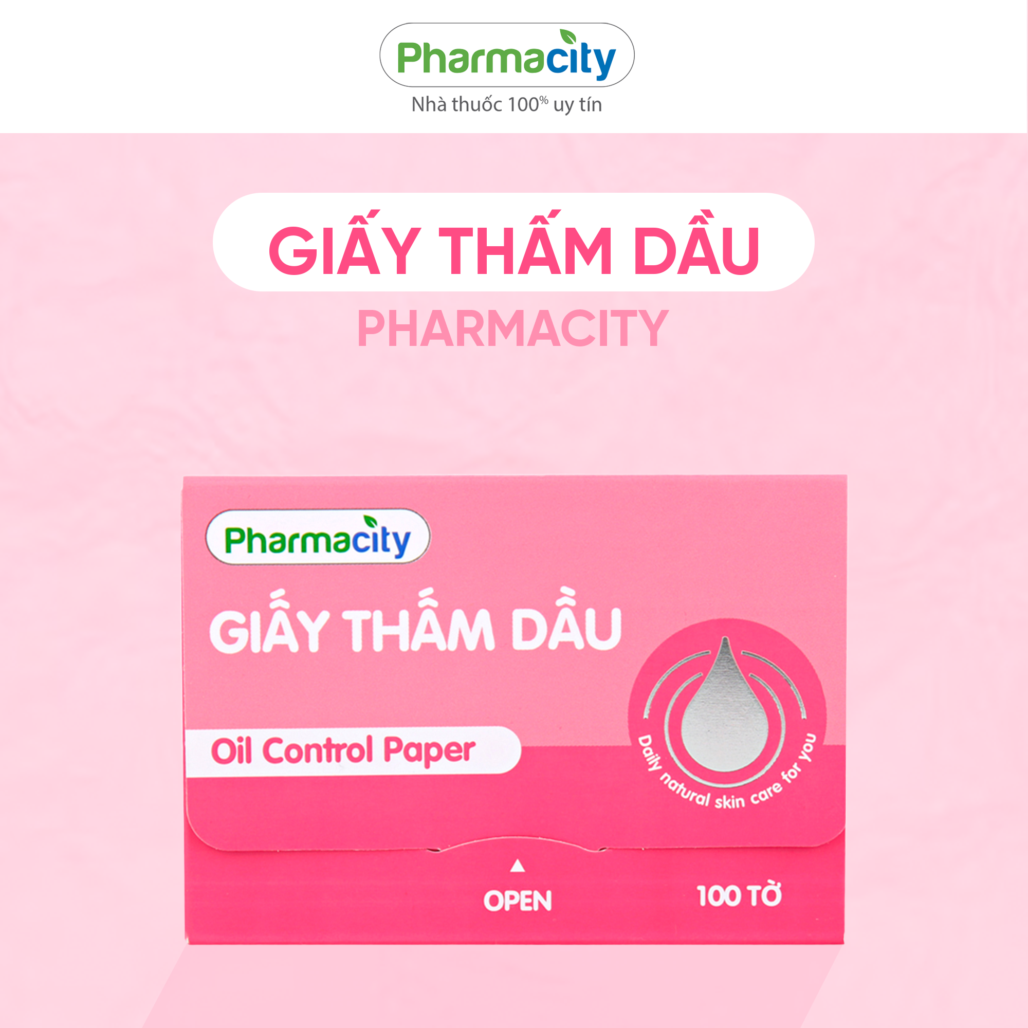 Giấy thấm dầu Pharmacity (100 tờ/gói)