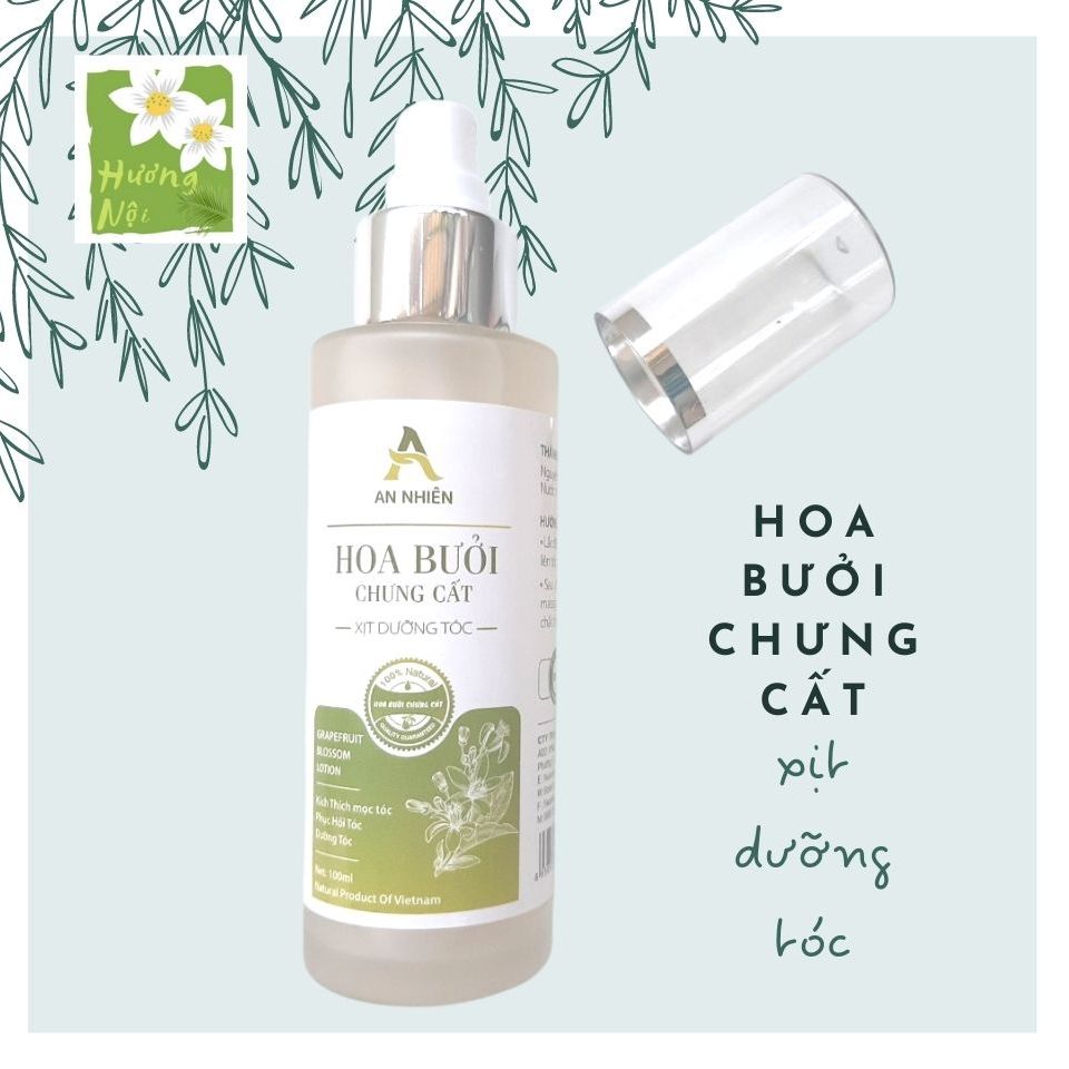 Hoa bưởi chưng cất xịt dưỡng tóc An Nhiên 100ml
