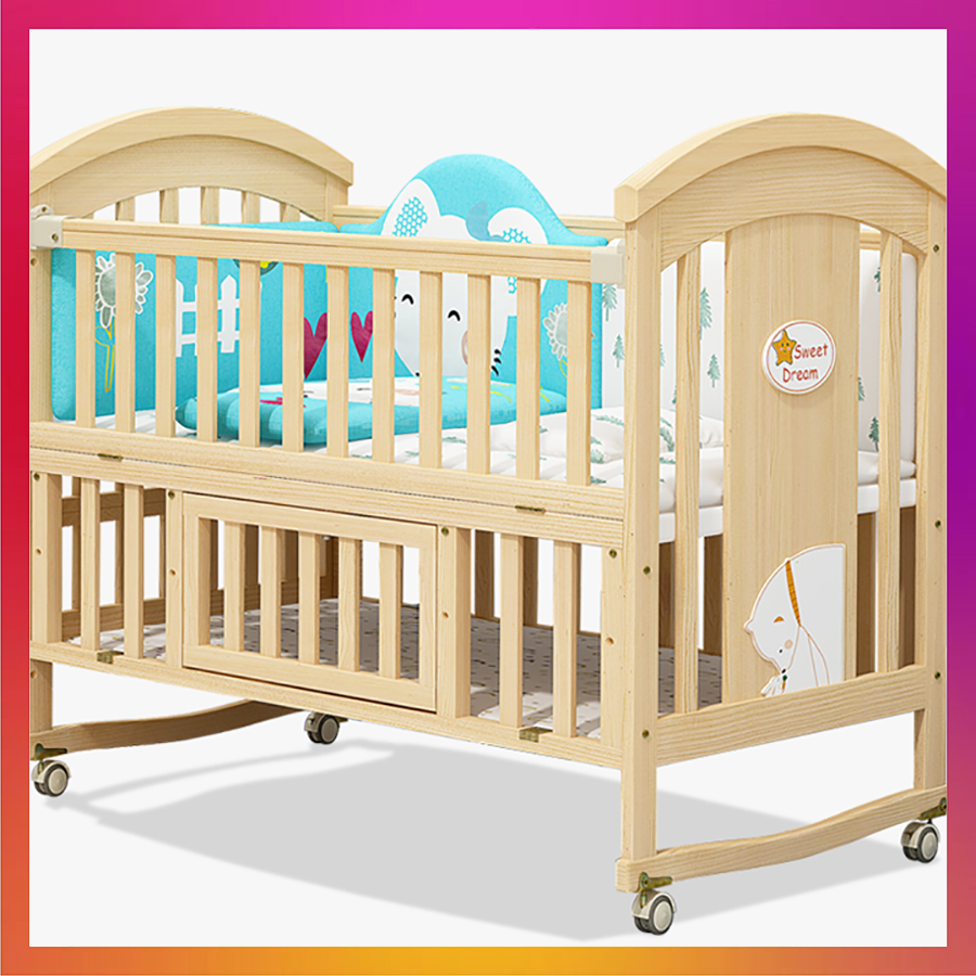 Multi-function baby crib, baby crib that can be combined with parents bed