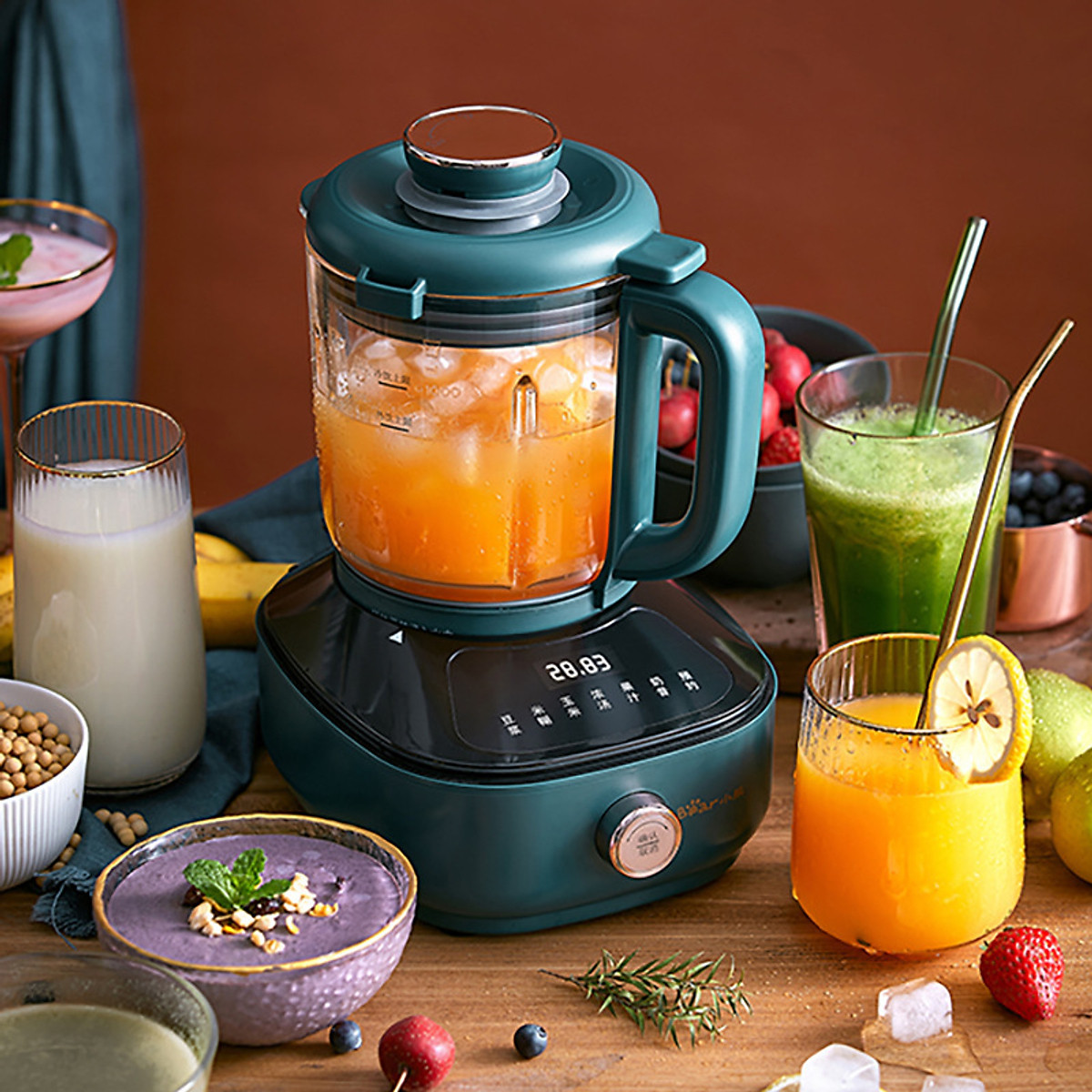 Máy làm sữa hạt BEAR PBJ-B06W1 Công suất 600W dung tích 1L ,máy xay nấu sữa hạt đa năng bear, máy xay sữa hạt, máy nấu sữa hạt bear công nghệ chống ồn công nghệ chống ồn thông minh hẹn giờ rễ dàng sử hàng chính hãng BH 18 THÁNG