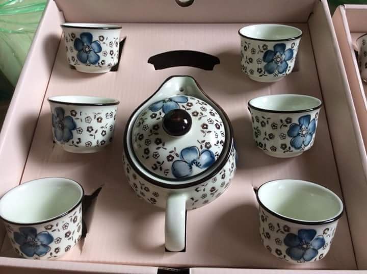 Bộ tách trà sứ Nhật Bản 6 ly siêu sang trọng hàng cao cấp Bộ Tách và ly uống trà thiết kế cực đẹp mẫu mới