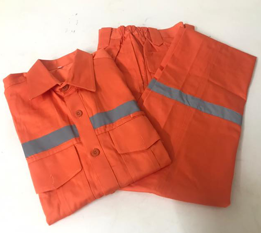 Bộ quần áo điện lực màu cam vải kaki (Pangrim) Hàn Quốc