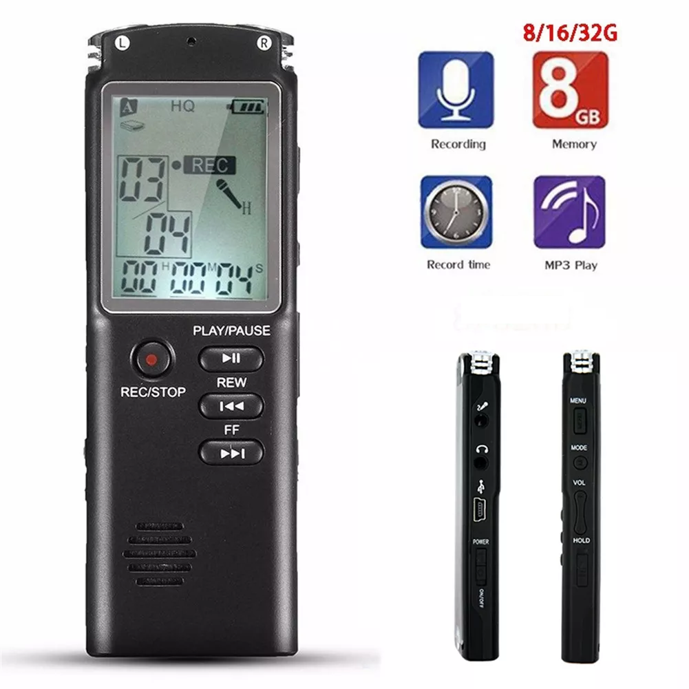 Máy ghi âm, Máy ghi âm mini, máy ghi âm siêu nhỏ,máy ghi âm chuyên dụng 16GB hỗ trợ lọc âm cực tốt T60